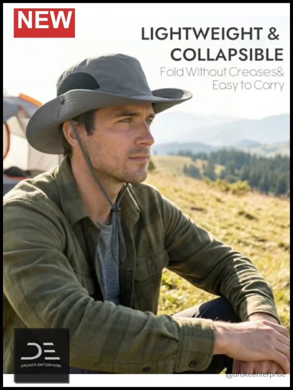 UV Protection Wide Brim Bucket Hat Waterproof Foldable Fishing Hiking Safari Hat